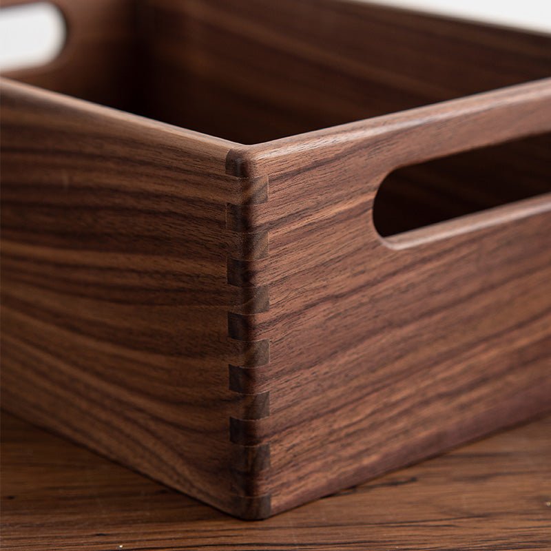 Wooden storage container handmade by black walnut - WOOD KONG