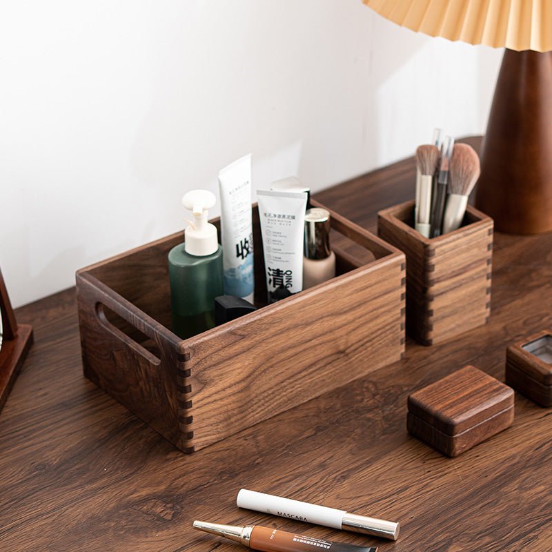 Wooden storage container handmade by black walnut - WOOD KONG